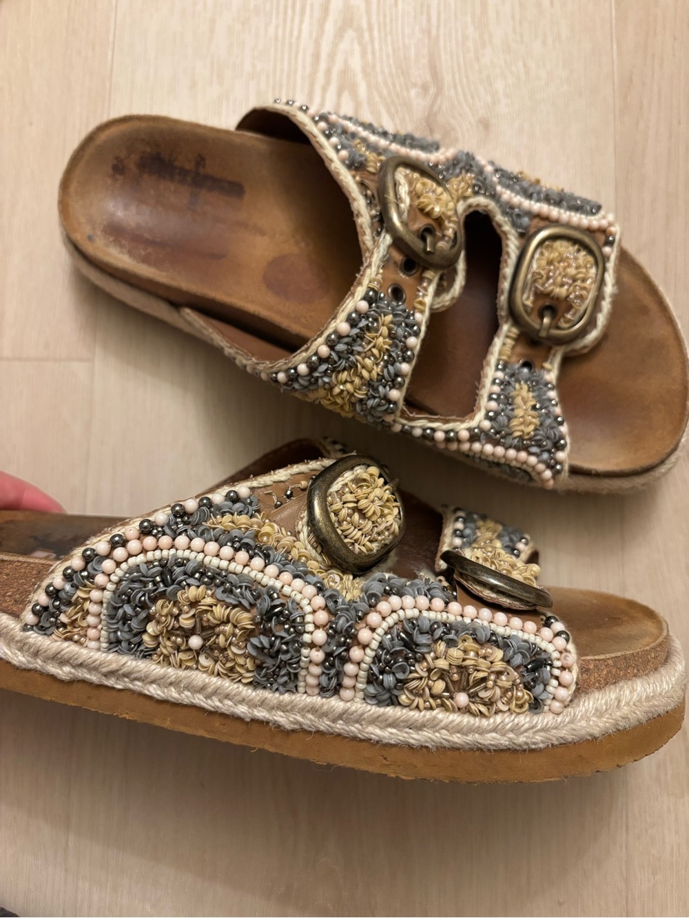 House of Harlow 1960 Beaded Sandals